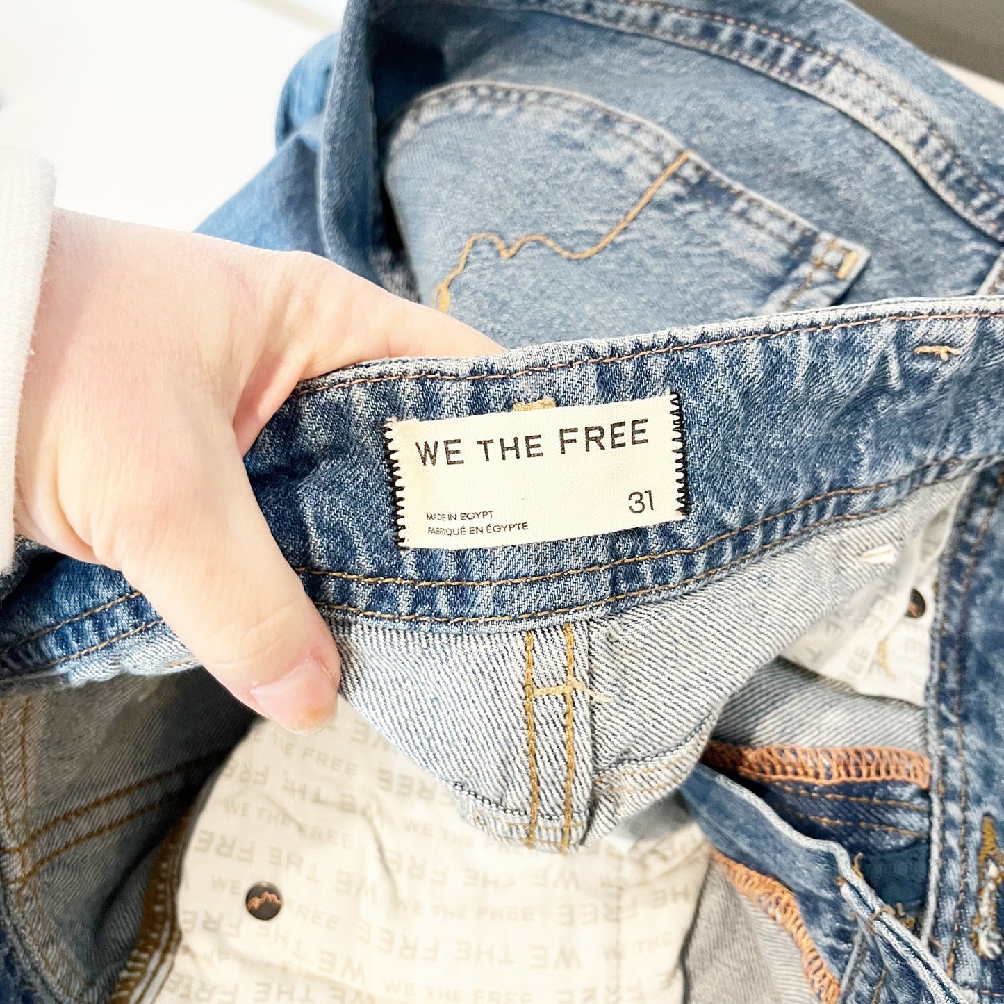 Free People We The Free High Rise Aster Straight Leg Jeans Blue 31 / 12