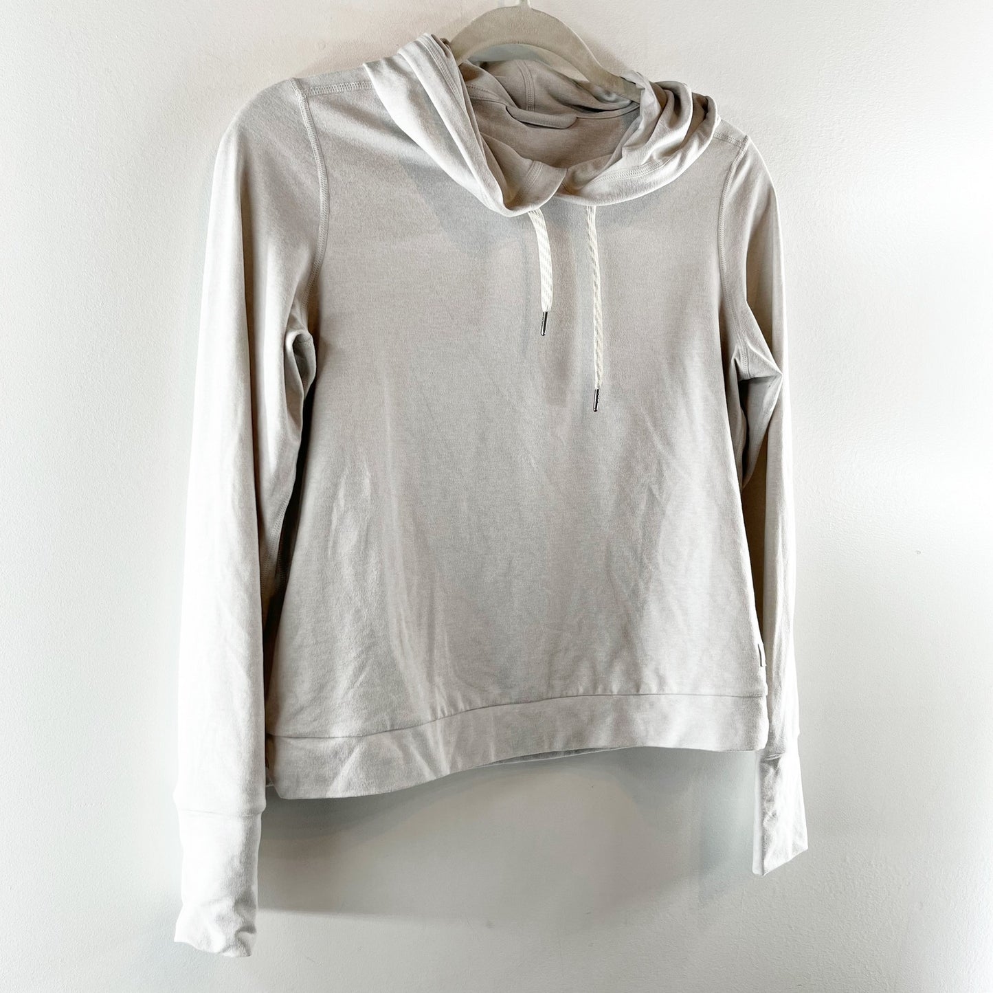 Vuori Halo Essential Hoodie Long Sleeve Sweatshirt Heather Salt Gray XS