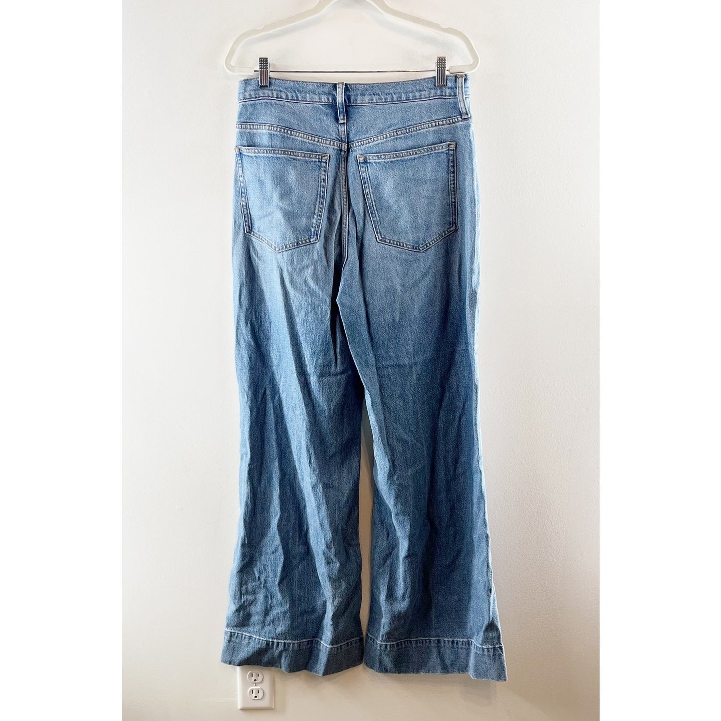 J. Crew High Rise Wide Leg Trouser Jeans Blue 30 / 10