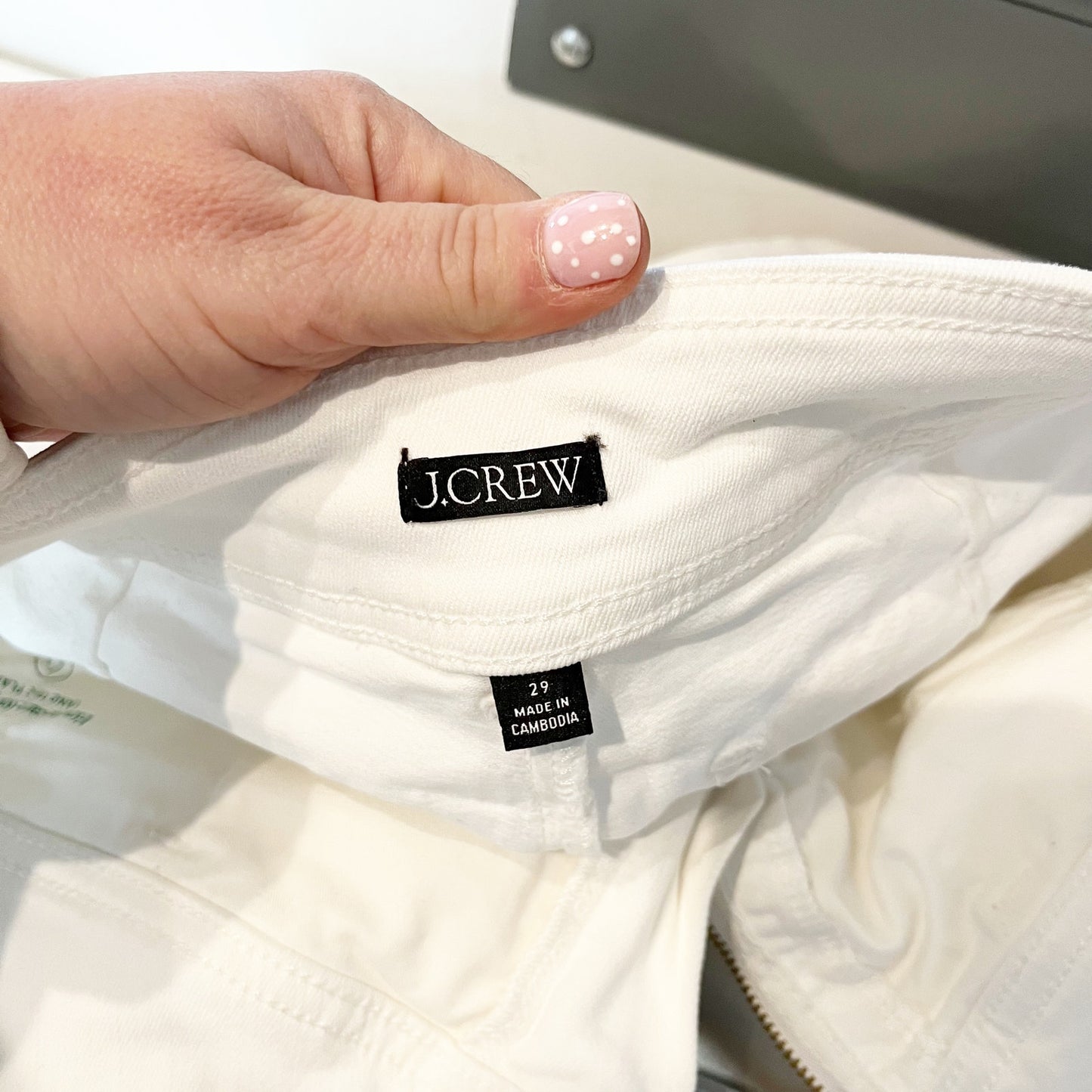 J. Crew Cotton Blend Mid Rise Denim Jean Shorts White Size 29