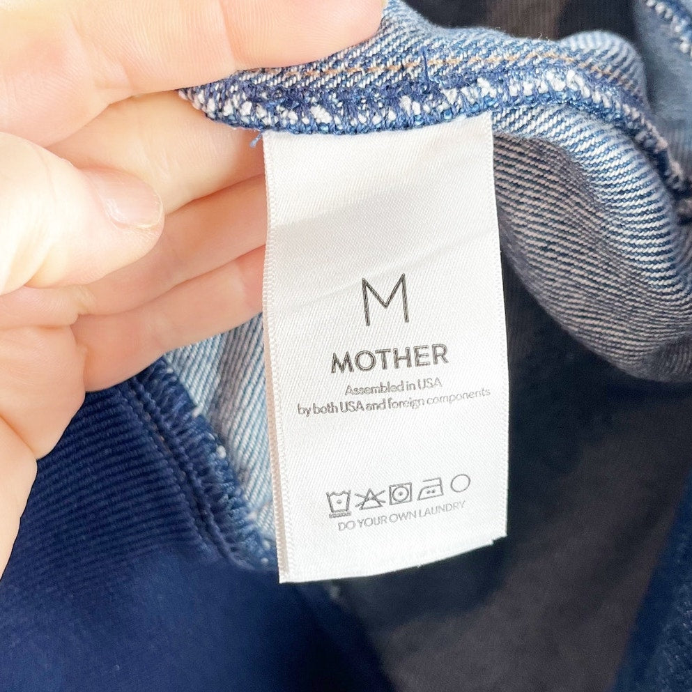 MOTHER The Big Tipper Denim Jacket in Yes Chef Wash Blue Medium