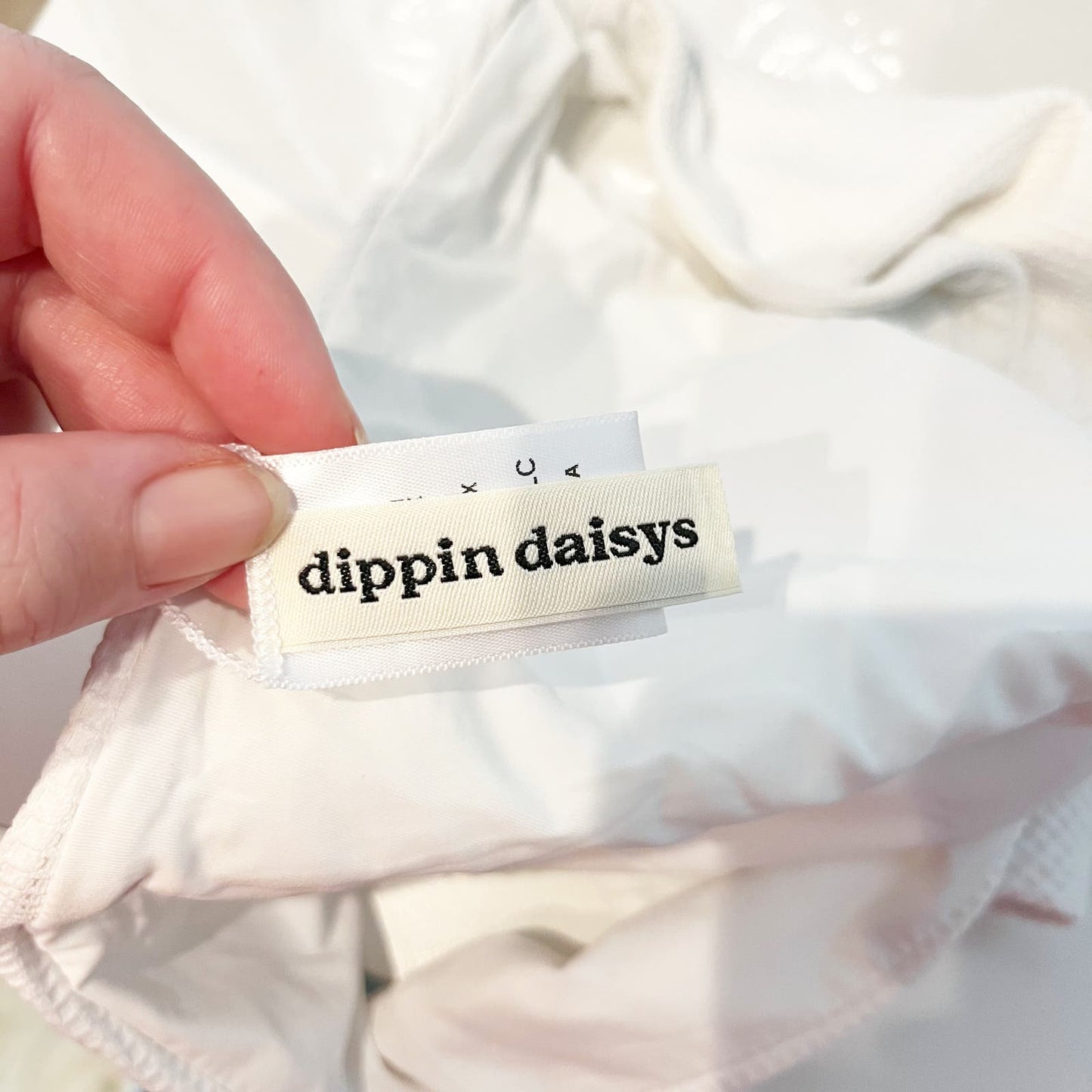 Dippin Daisys Two Piece High Waisted Bikini Swimsuit White XL