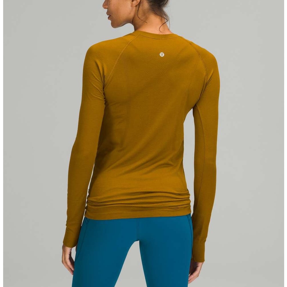 Lululemon Long Sleeve Swiftly Tech Tee Shirt Gold Spice Yellow 4