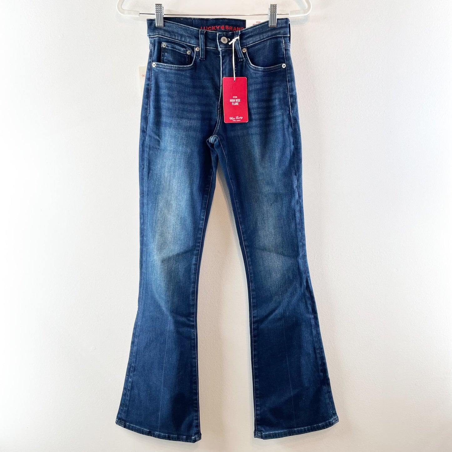 Lucky Brand Stevie High-Rise Denim Flare Jeans Part Ways Blue 0 / 25
