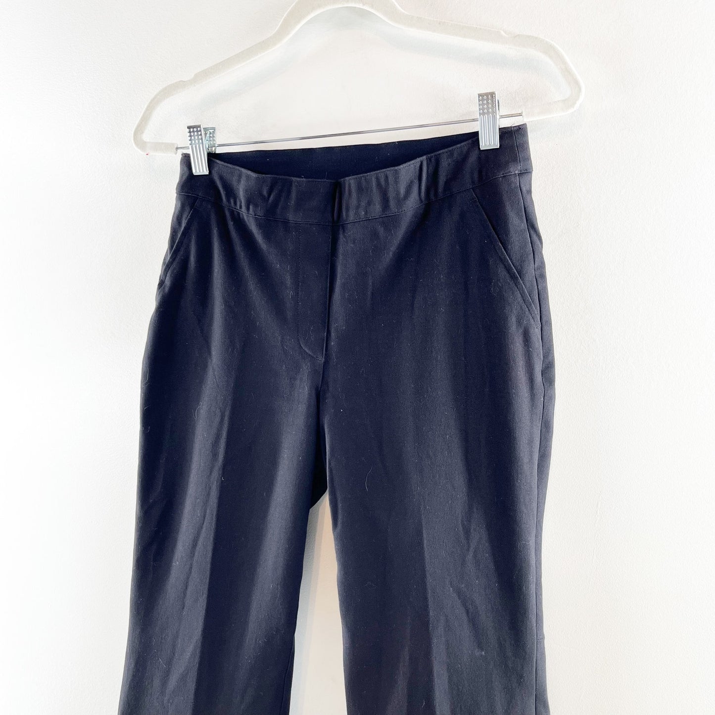 Spanx Polished Cropped Kick Ponte Flare Pants Black Small Petite