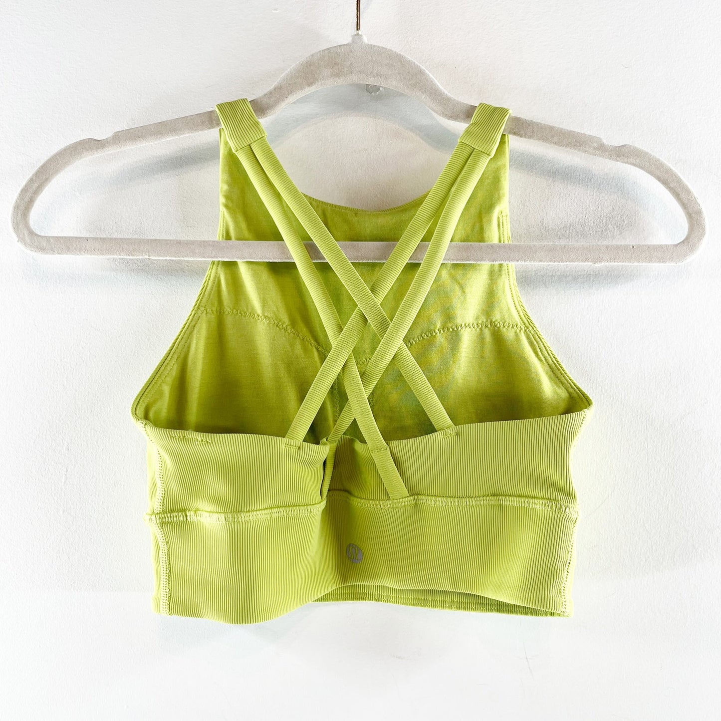 Lululemon Athletica Energy High-Neck Longline Ribbed Luxtreme Bra Lucid Lime 4