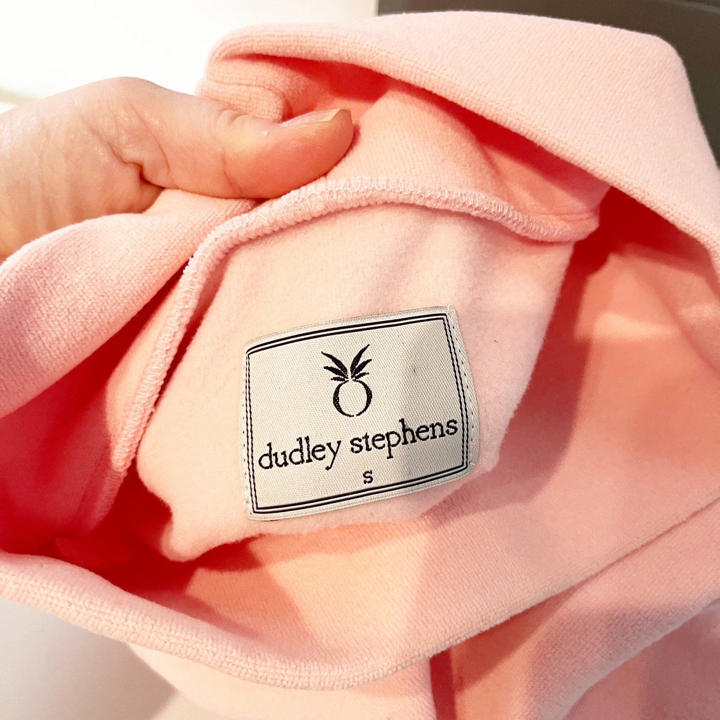 Dudley Stephens Greenpoint Vello Fleece Turtleneck Sweater Pink Small