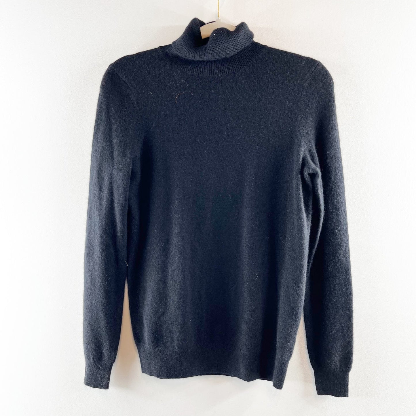 C by Bloomingdales Cashmere Long Sleeve Turtleneck Sweater Black Small