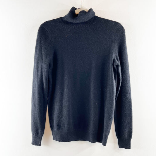 C by Bloomingdales Cashmere Long Sleeve Turtleneck Sweater Black Small