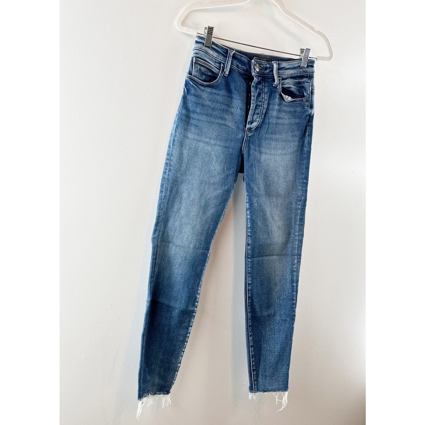 Kut from the Kloth Charlize High Rise Button Fly Cigarette Leg Jeans Blue 2