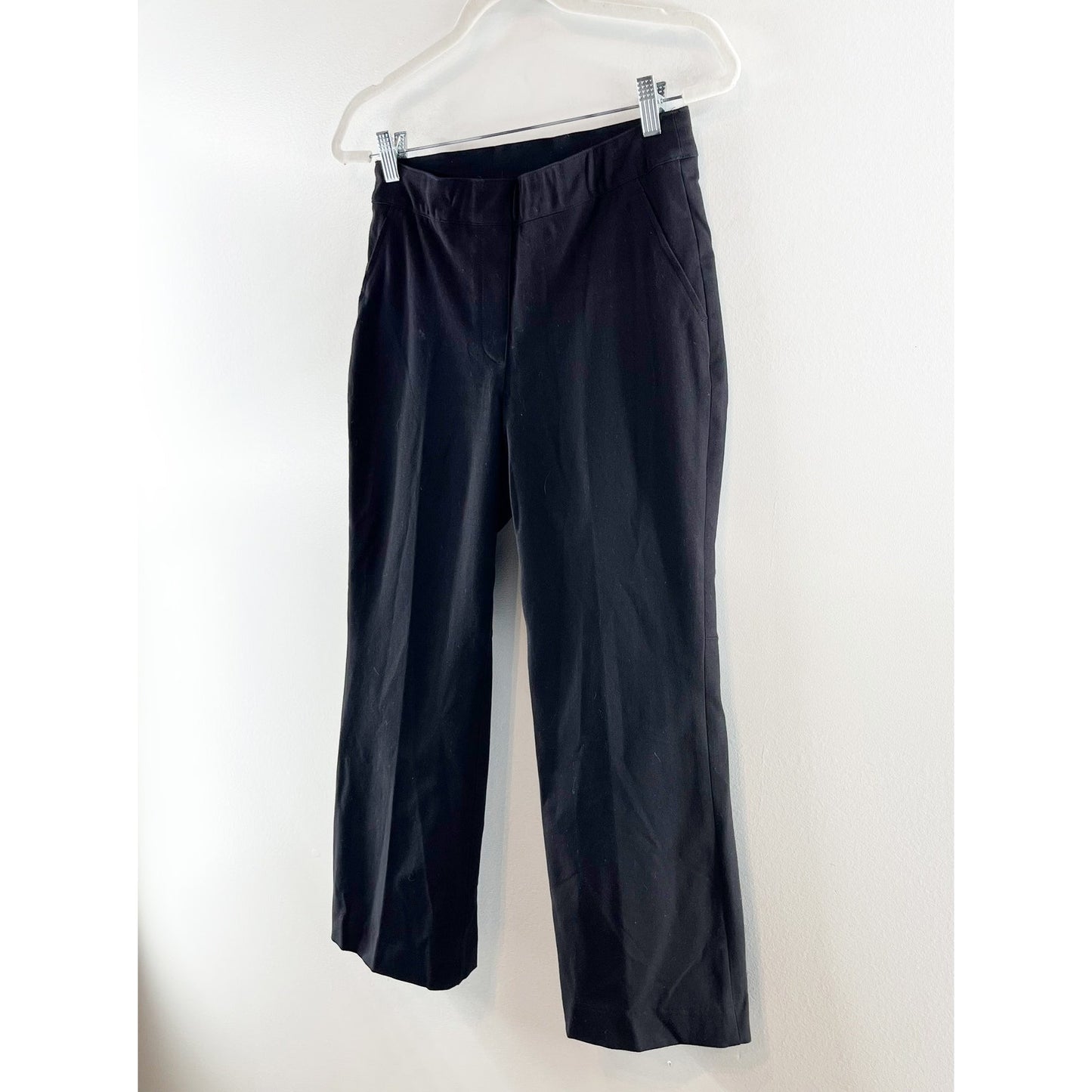 Spanx Polished Cropped Kick Ponte Flare Pants Black Small Petite