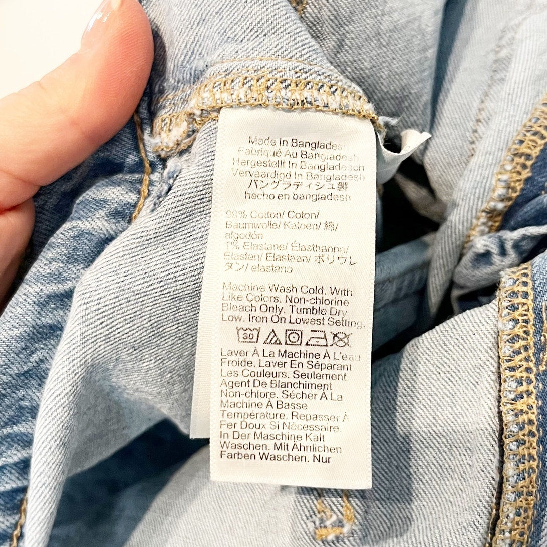 J. Crew Slim Wide Leg Patch Pocket Jeans in All Day Stretch Ligt Wash Blue 30