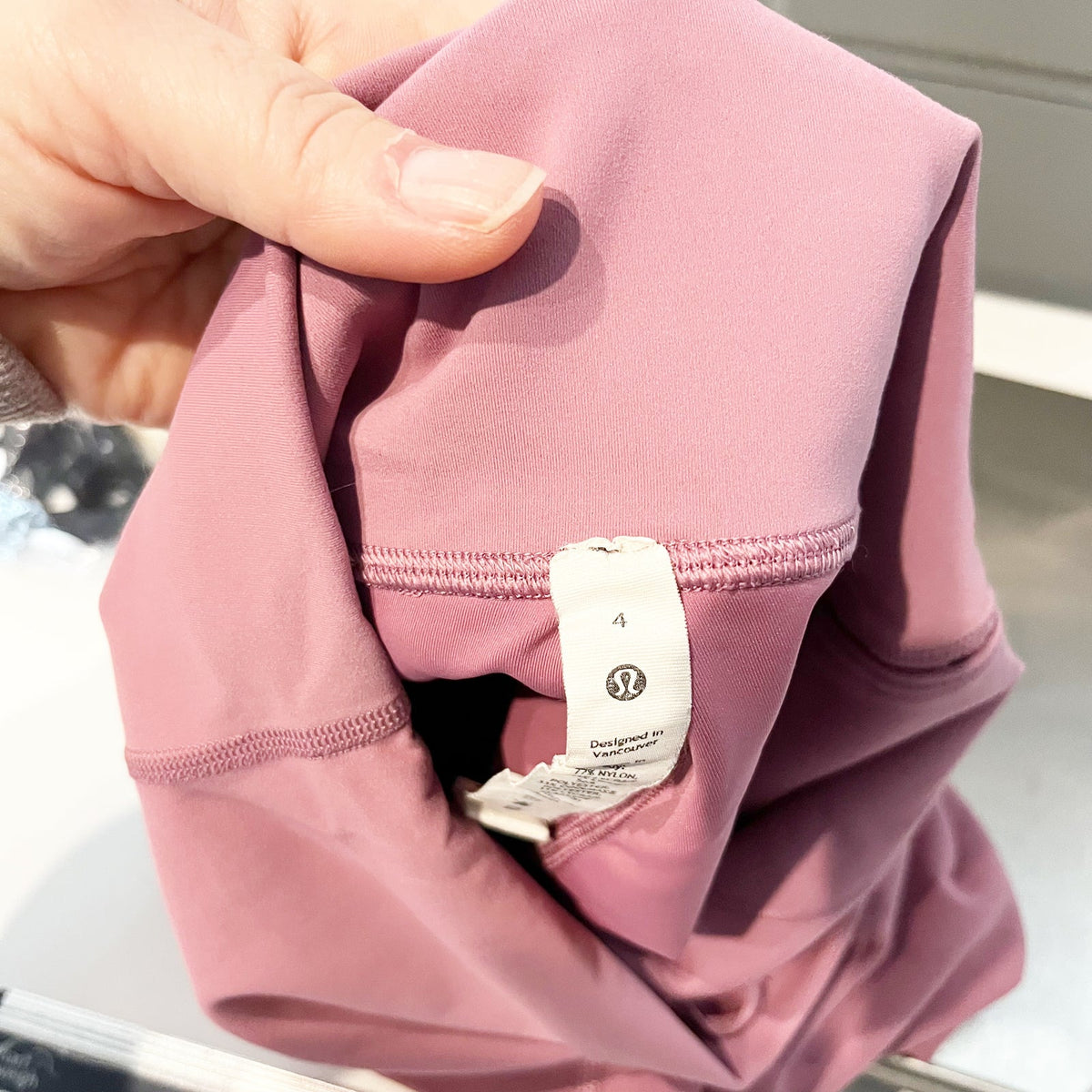 Lululemon Wunder Train High-Rise Bike Shorts Velvet Dust Pink 4