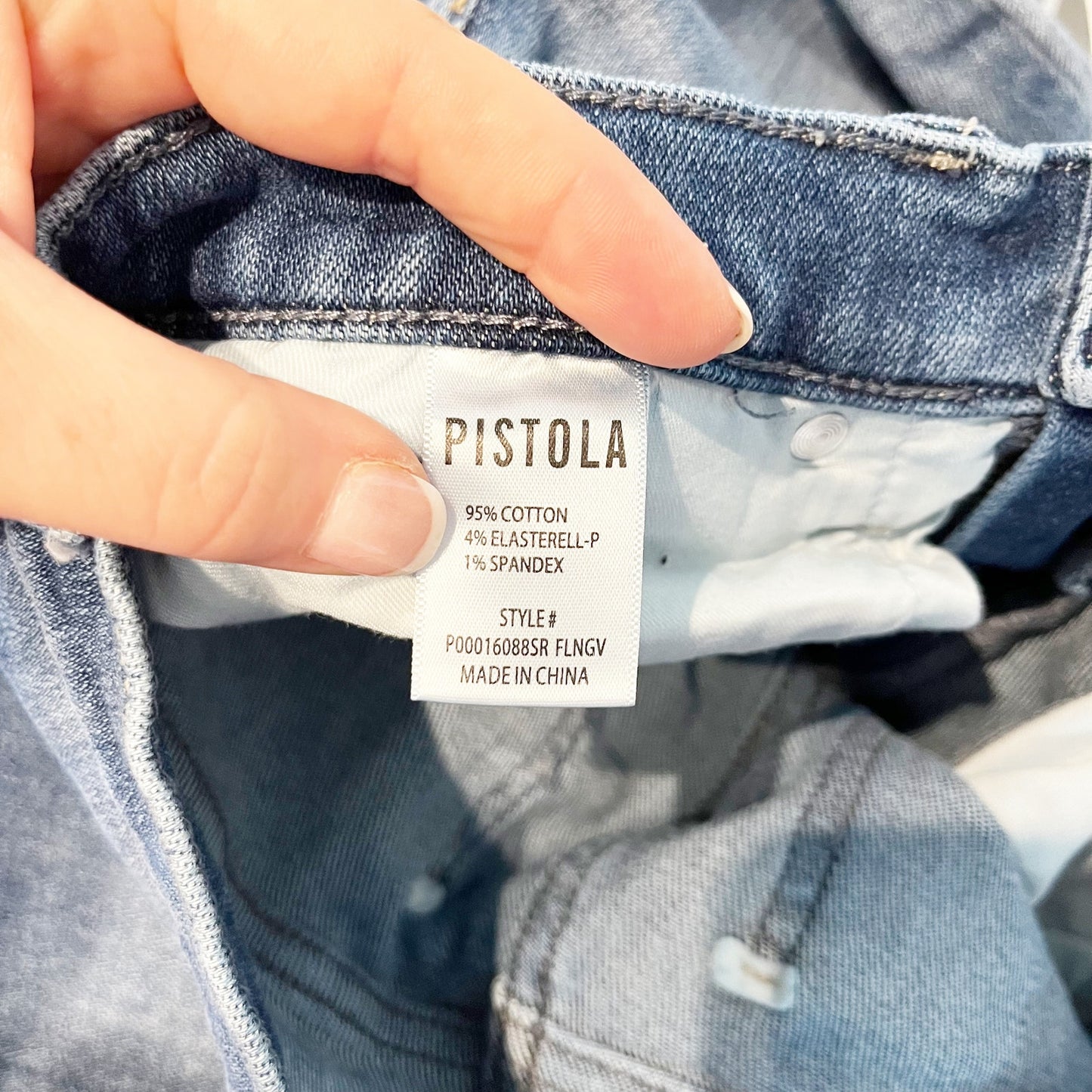 Pistola Lennon High Rise Boot Cut Crop Jeans Fling Vintage Wash Blue 26