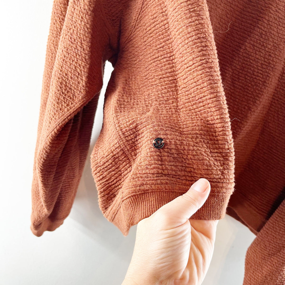 Lululemon Peaceful Moments Pullover Heathered Ancient Copper Rust Brown 12