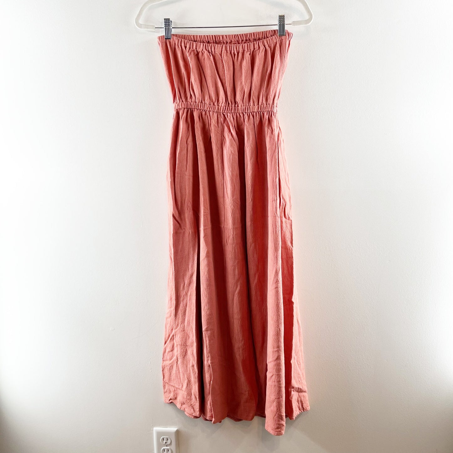 Rachel Pally Strapless Midi Dress Sundress Coral Pink Small
