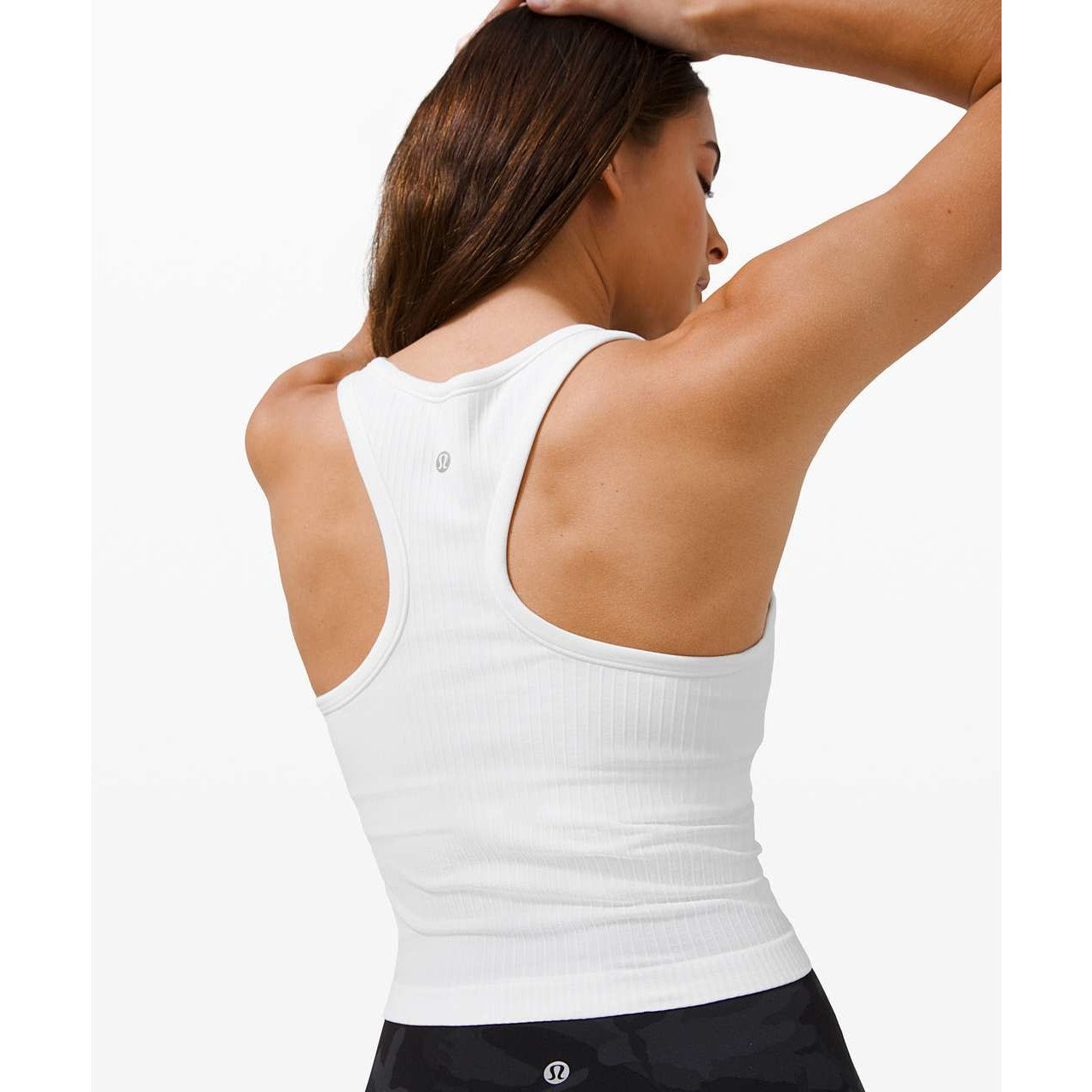 Lululemon Ebb To Street Racerback Crop Tank Top White 6