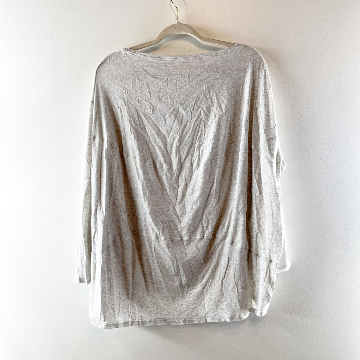 Lululemon Back In Action Long Sleeve Heathered Core Light Grey 14