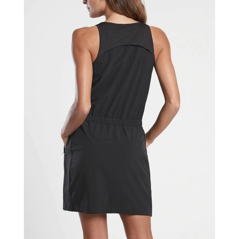 Athleta Expedition Sleeveless Hiking Climbing Mini Tank Dress Skort Black 10
