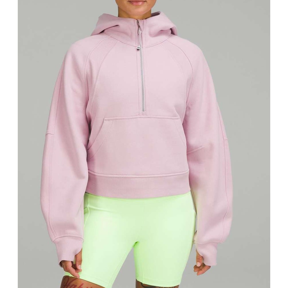 Lululemon Scuba Oversized Half-Zip Hoodie Sweatshirt Pink M / L