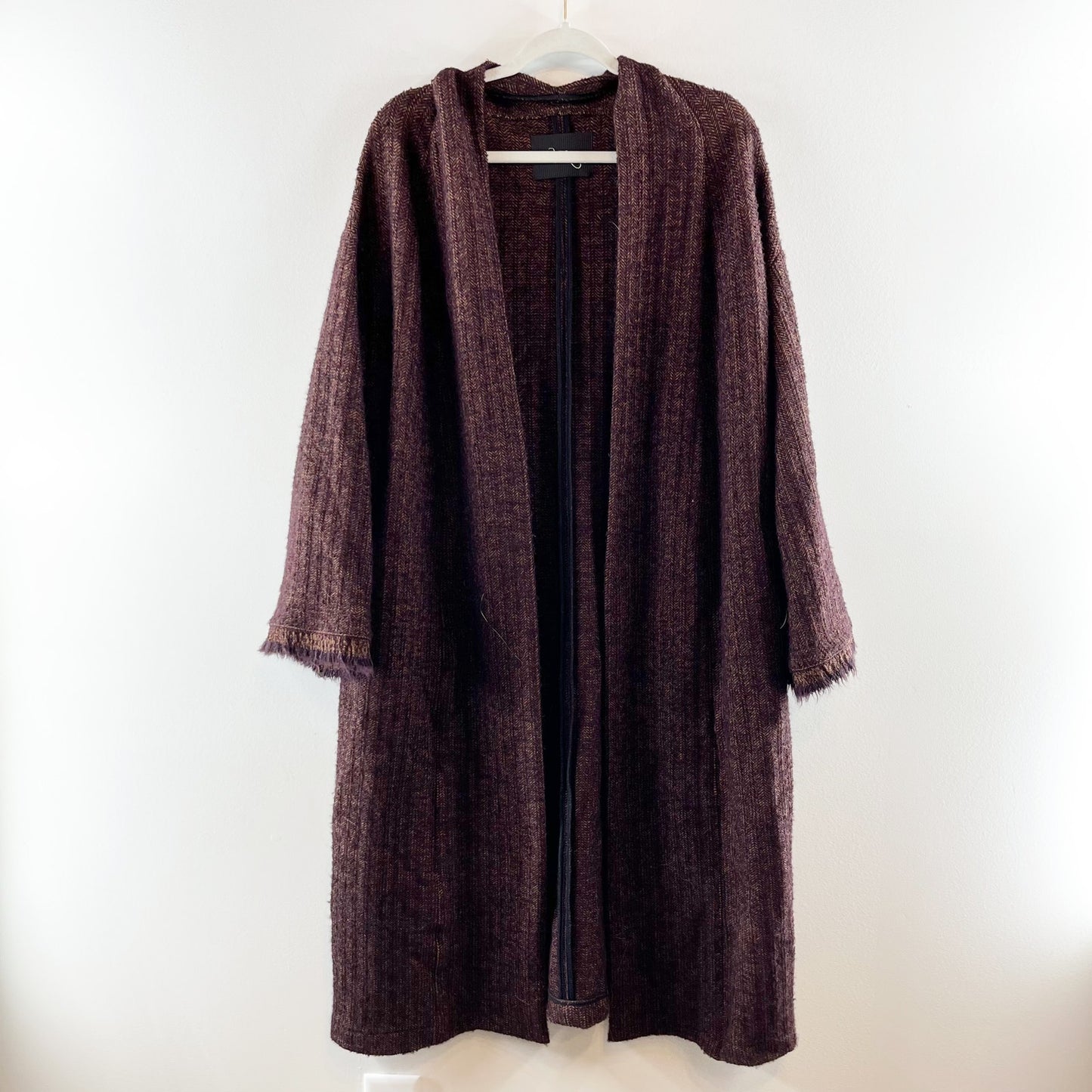 Ottod'Ame Anthropologie Open Duster Knit Cardigan Sweater Brown 4