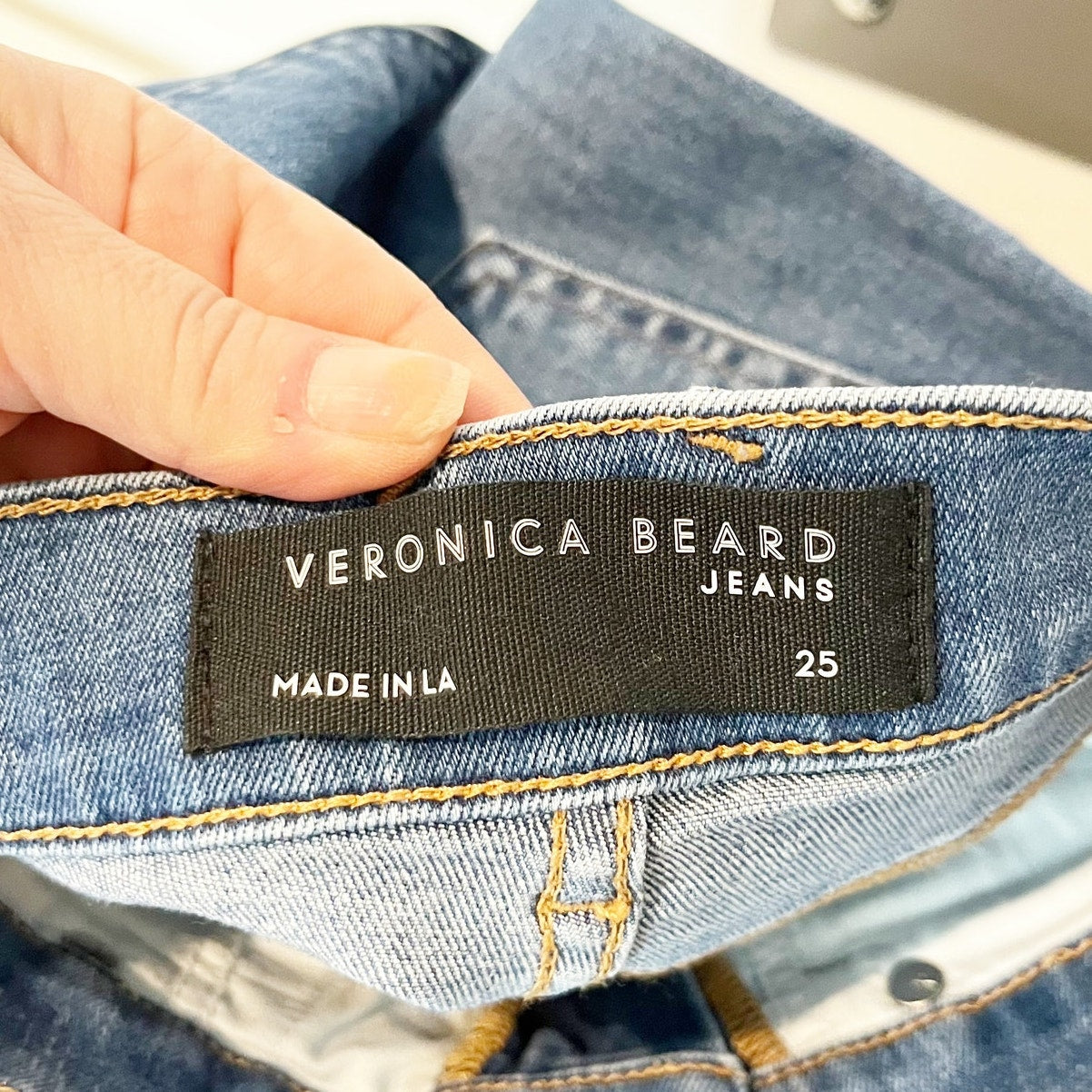 Veronica Beard Carson Crop Ankle High Rise Flare Jeans Blue 25 / 0