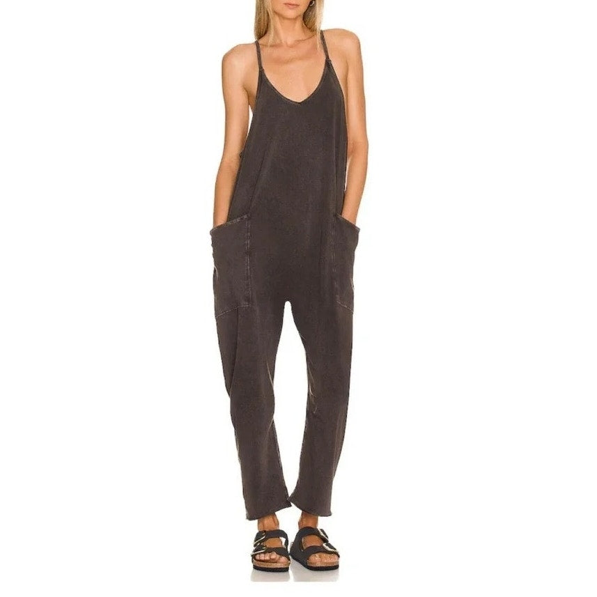 FP Movement Hot Shot Harem Onesie Jumspuit Washed Black XS