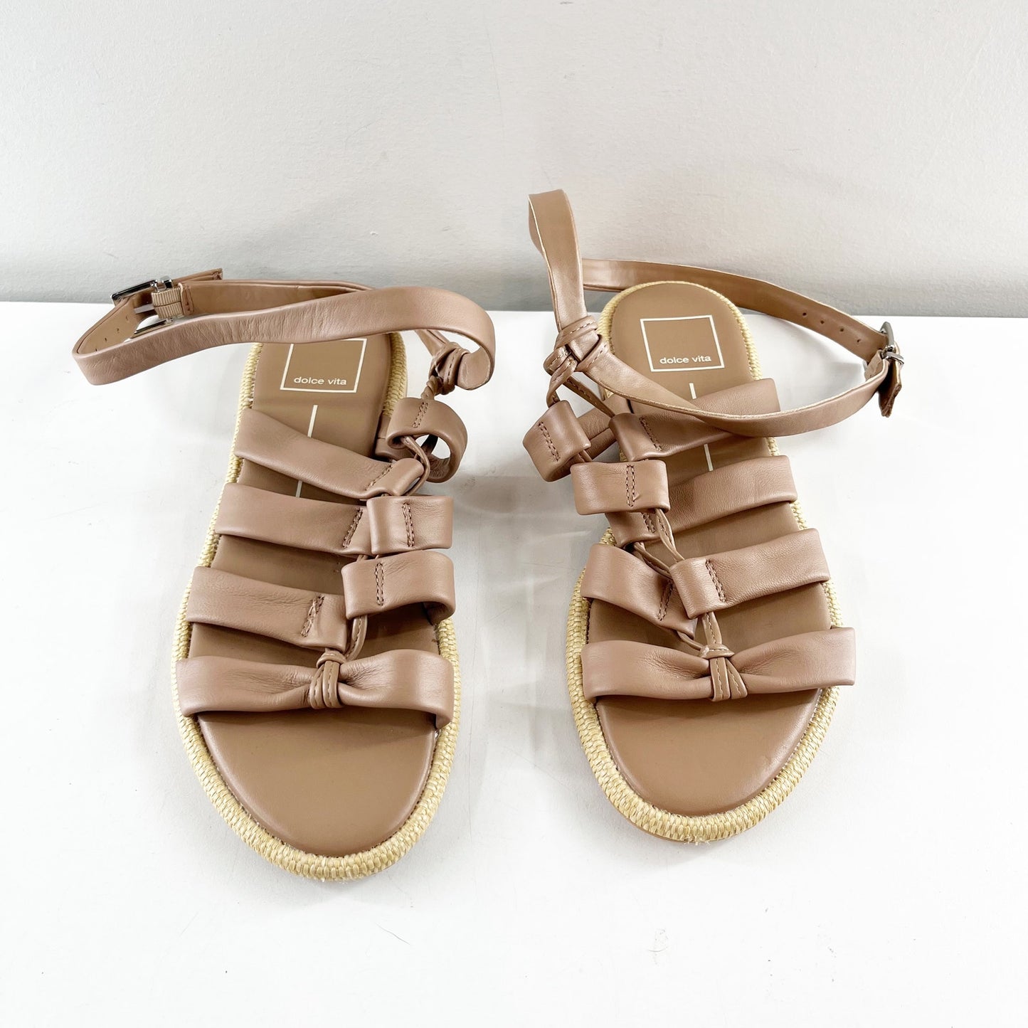 Dolce Vita Adison Ankle Strap Leather Sandals in Cafe Tan 7.5