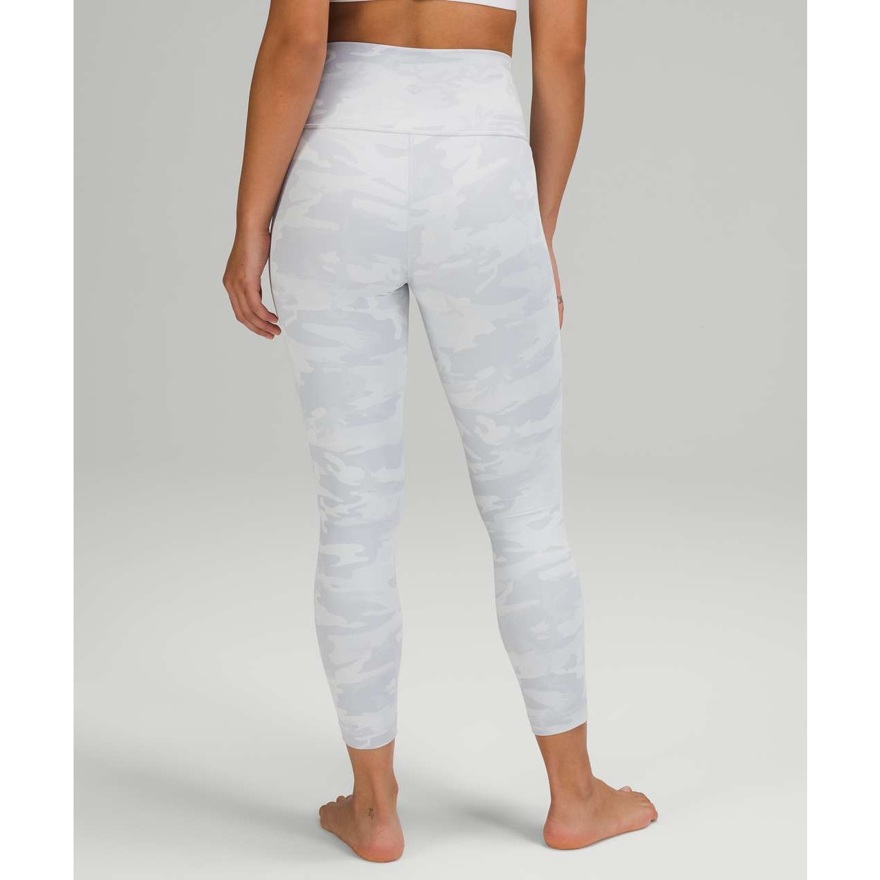 Lululemon Wunder Under High-Rise Crop Leggings Incognito Camo Alpine White 12