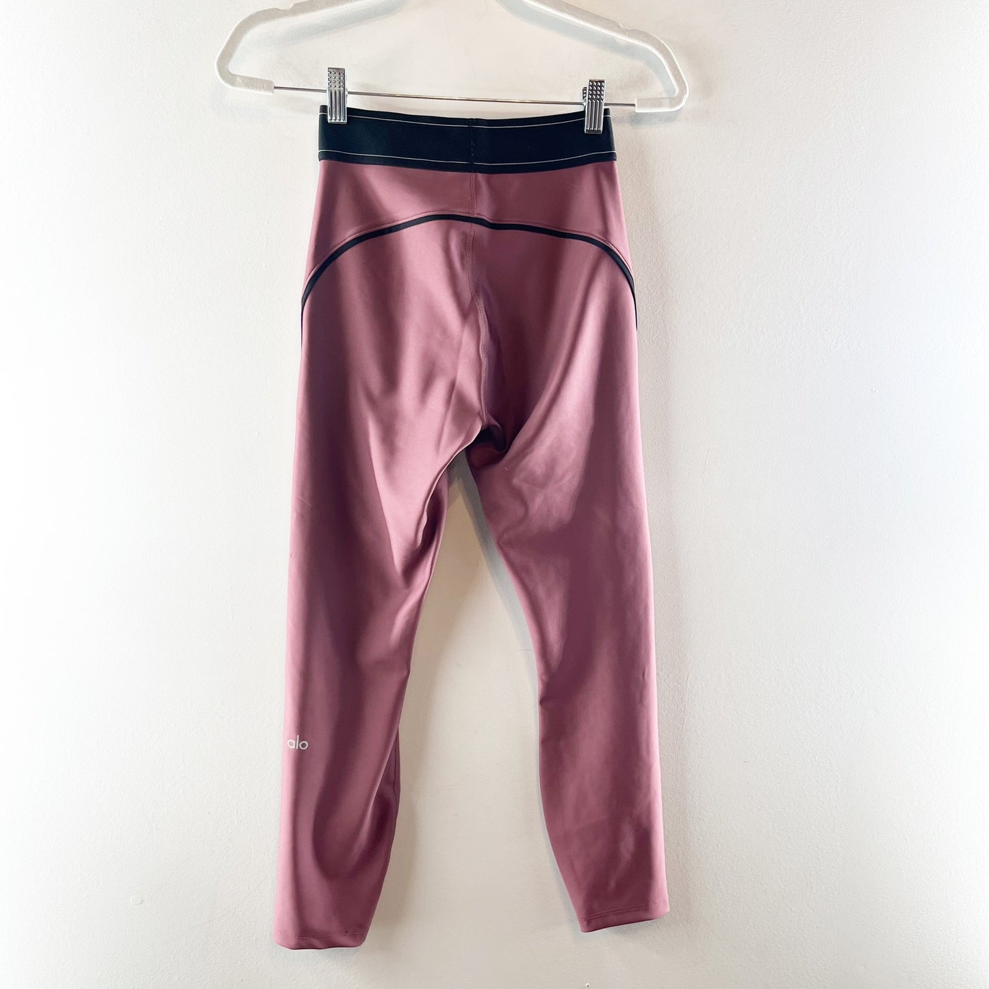 Alo Yoga Airlift High Waisted Suit Up Legging Pants Burgundy Truffle Small
