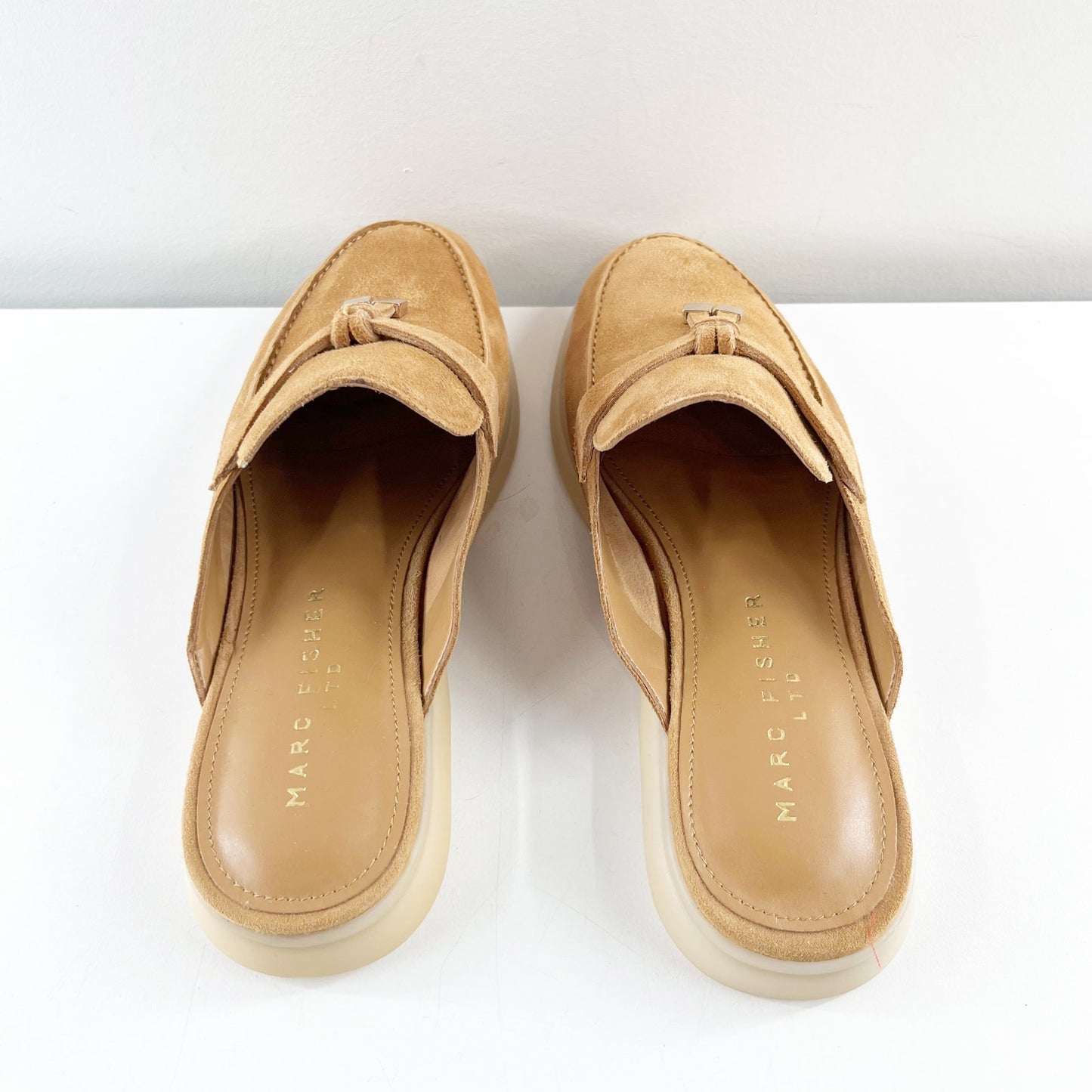 Marc Fisher Yarila Slip On Suede Loafer Mule Brown 7.5
