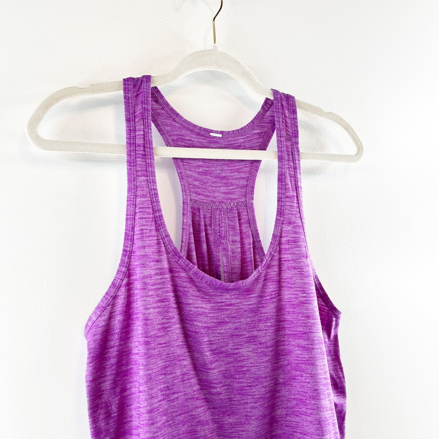 Lululemon What The Sport Heathered Regal Plum Singlet Tank Top Medium