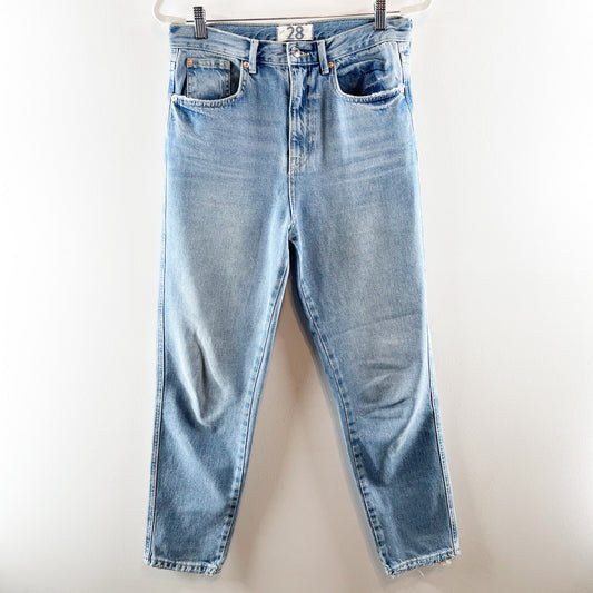 Free People We The Free High Rise Tapered Mom Jeans Blue 28 / 6