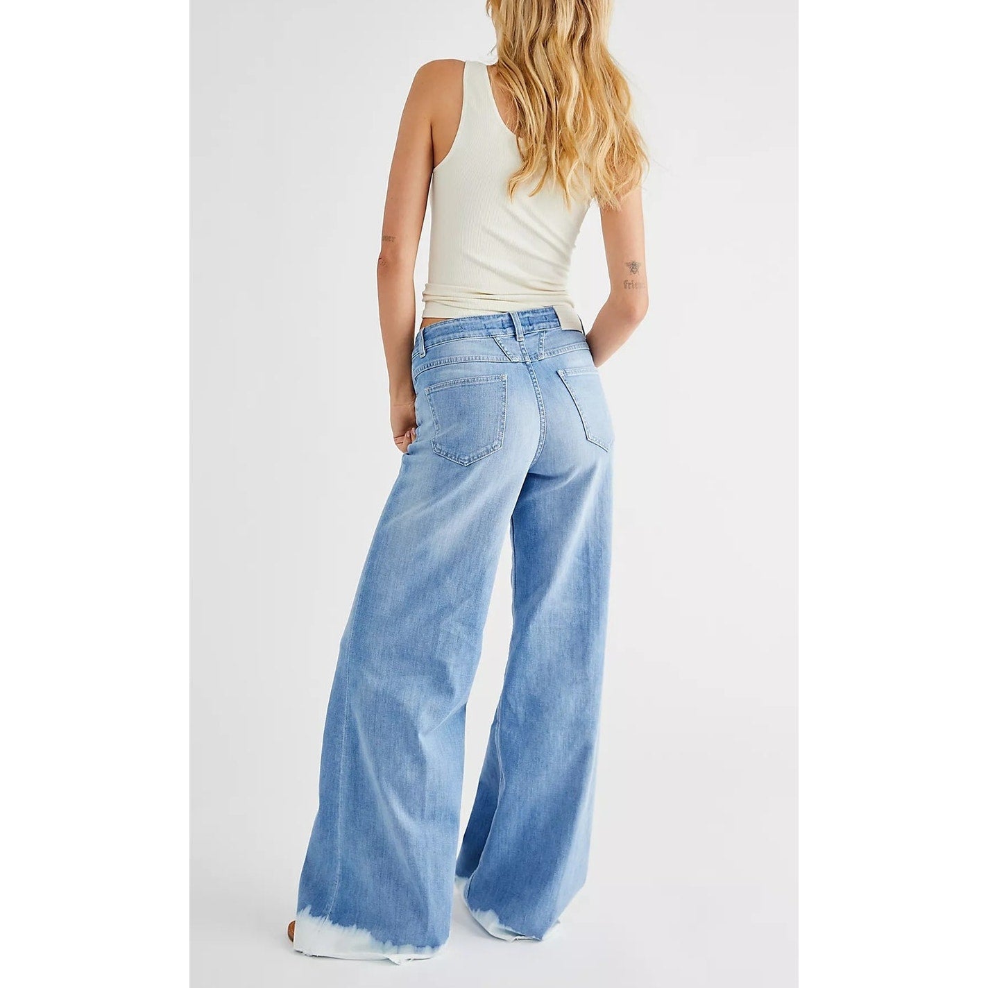 Closed Denim Glow Up High Rise Flare Dip Dye Jeans Blue 30