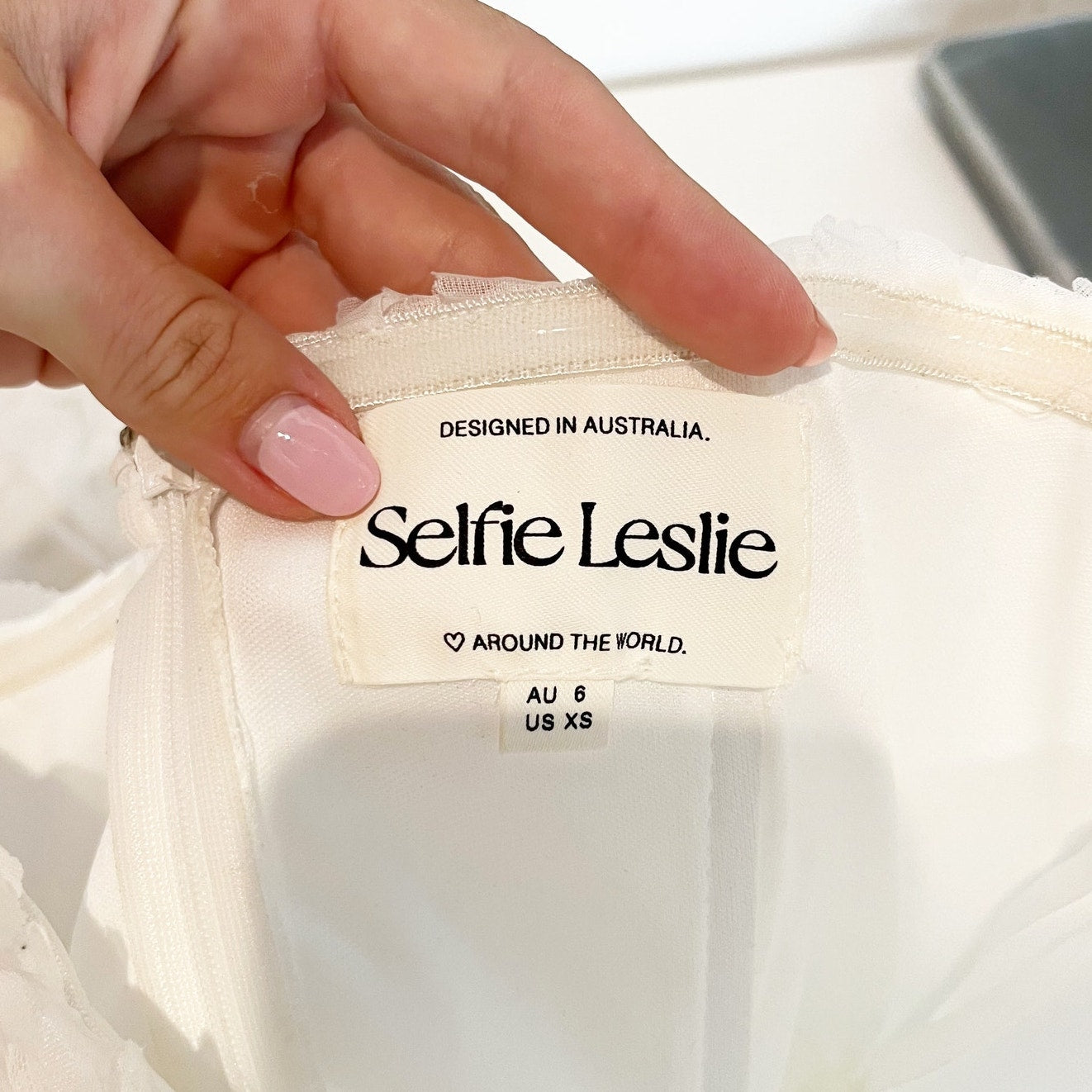 Selfie Leslie In Paris Embellished Strapless Rosette Mini Dress White XS