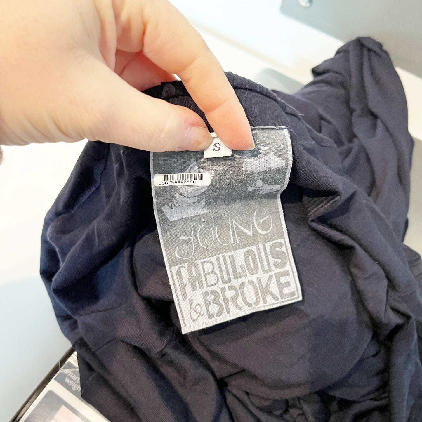 Young Fabulous & Broke Sydney Strapless Jersey Wide Leg Jumpsuit Black Small