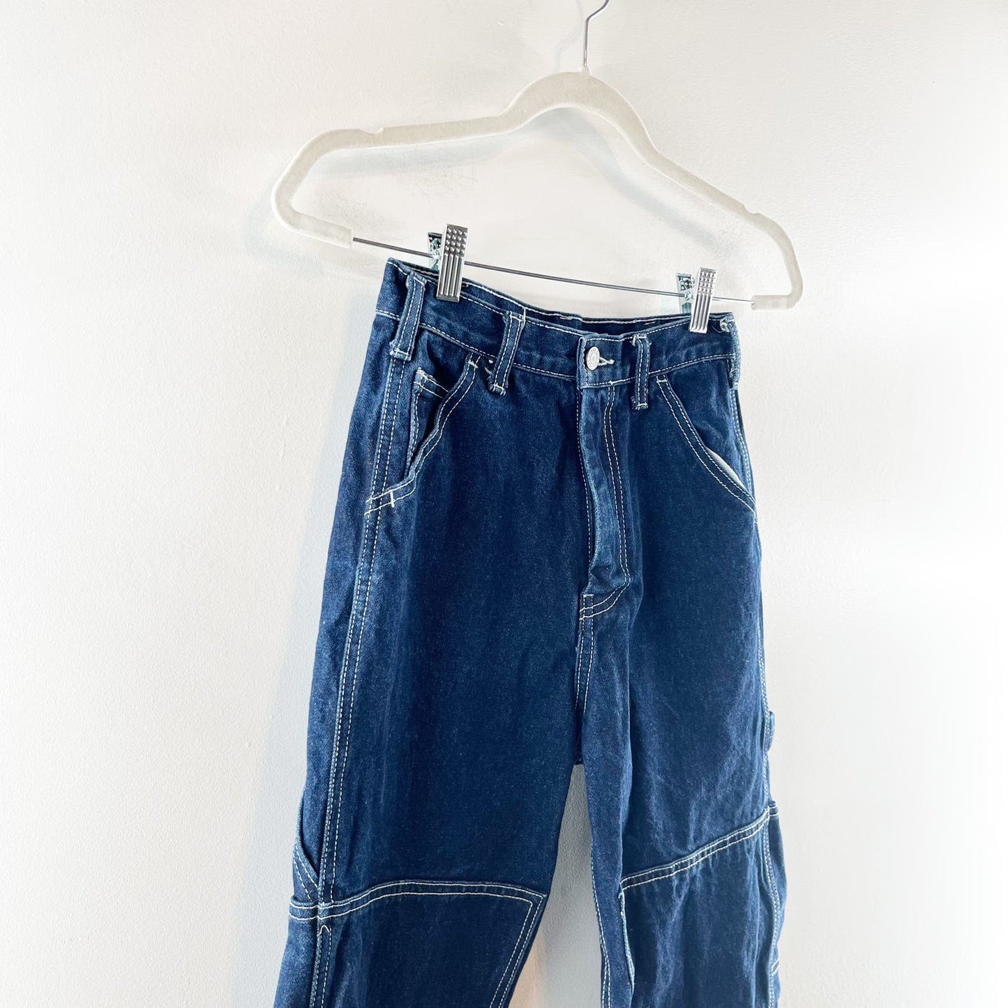 John Galt / Brandy Melville High Rise Cargo Carpenter Jeans Blue One Size