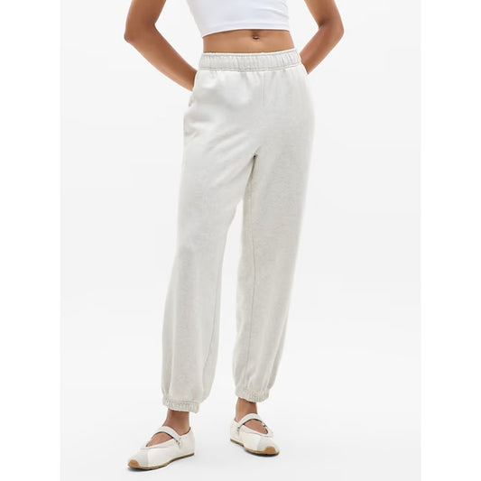 Athleta Forever Fleece High Rise Jogger Pants Fog Grey Heather Large