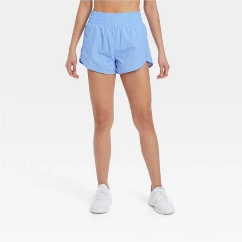 All in Motion High Rise 3" Run Shorts Active Lined Sky Blue Medium