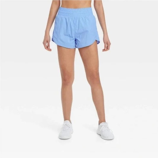 All in Motion High Rise 3" Run Shorts Active Lined Sky Blue Medium