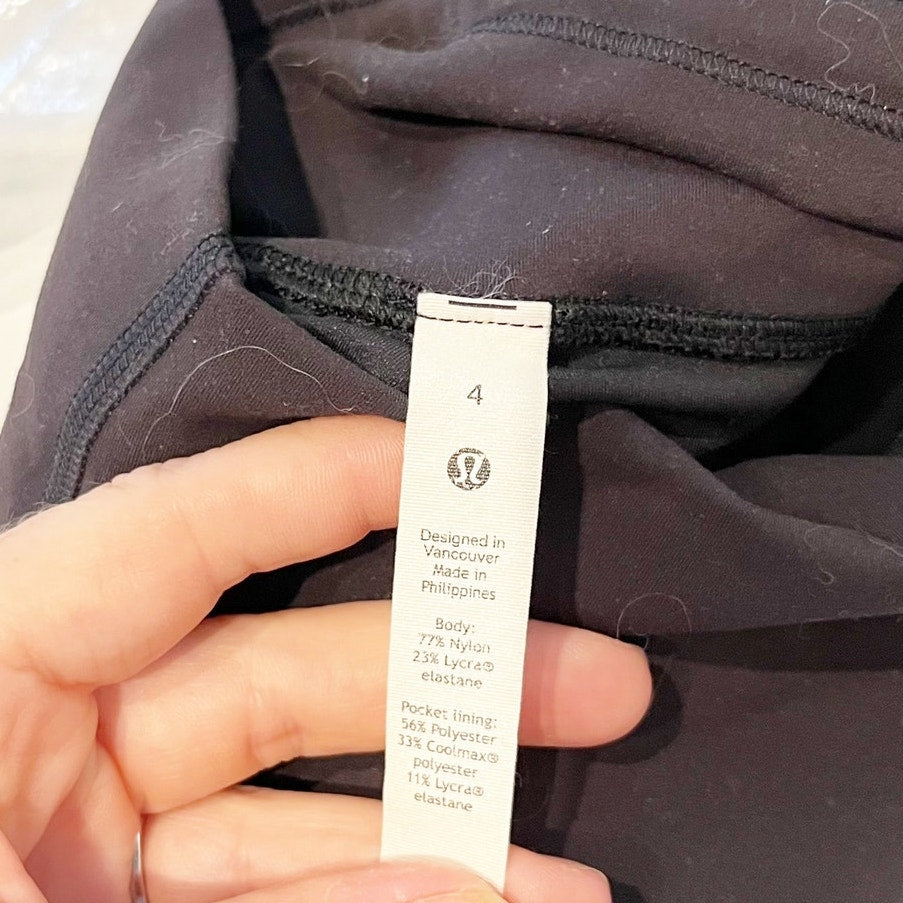 Lululemon Wunder Train High Rise Bike Shorts 8" Black 4