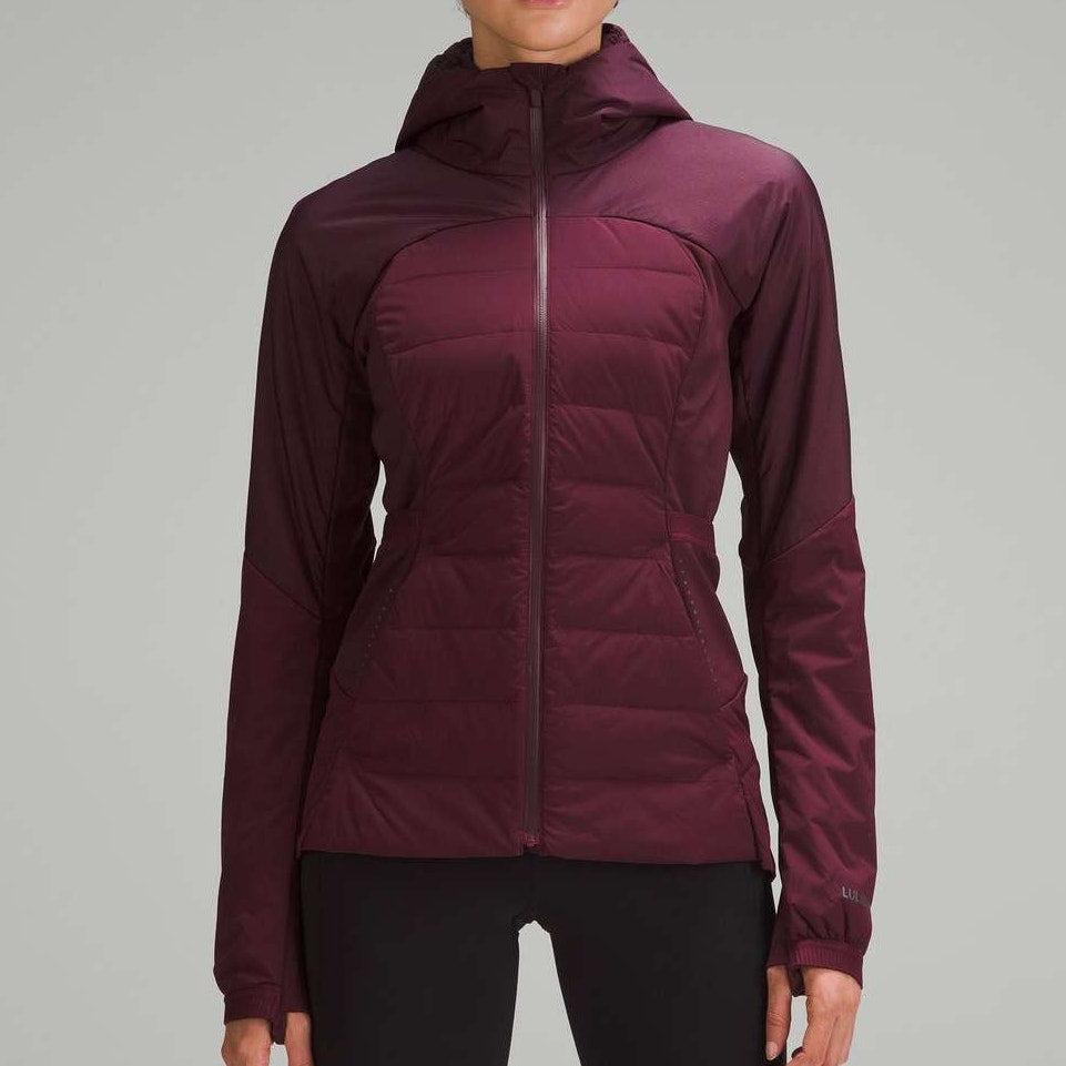 Lululemon Down For It All Water-Resistant Full Zip Hooded Jacket Cassis 4