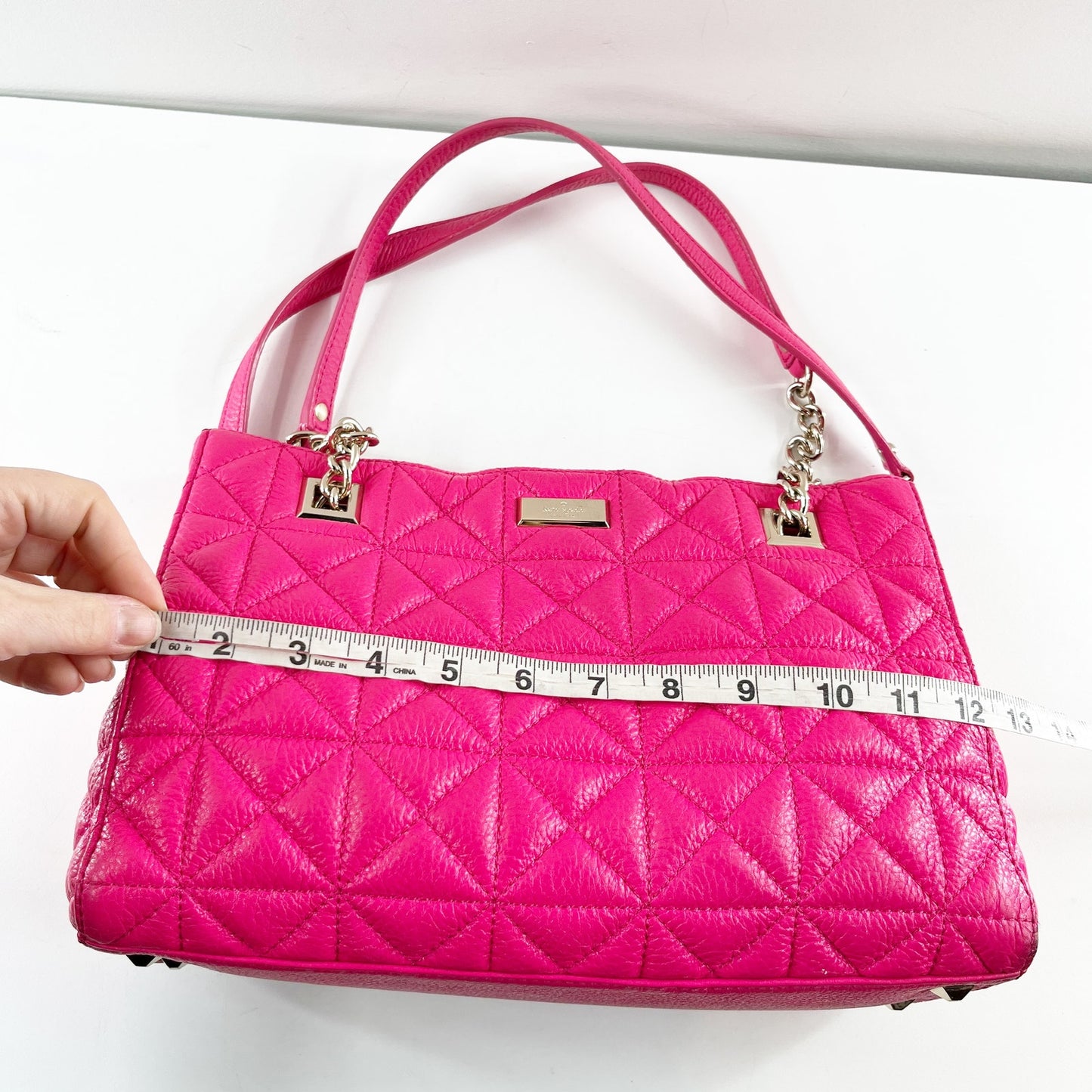 Kate Spade Sedgewick Place Phoebe Chain Strap Quilted Bag Purse Pink
