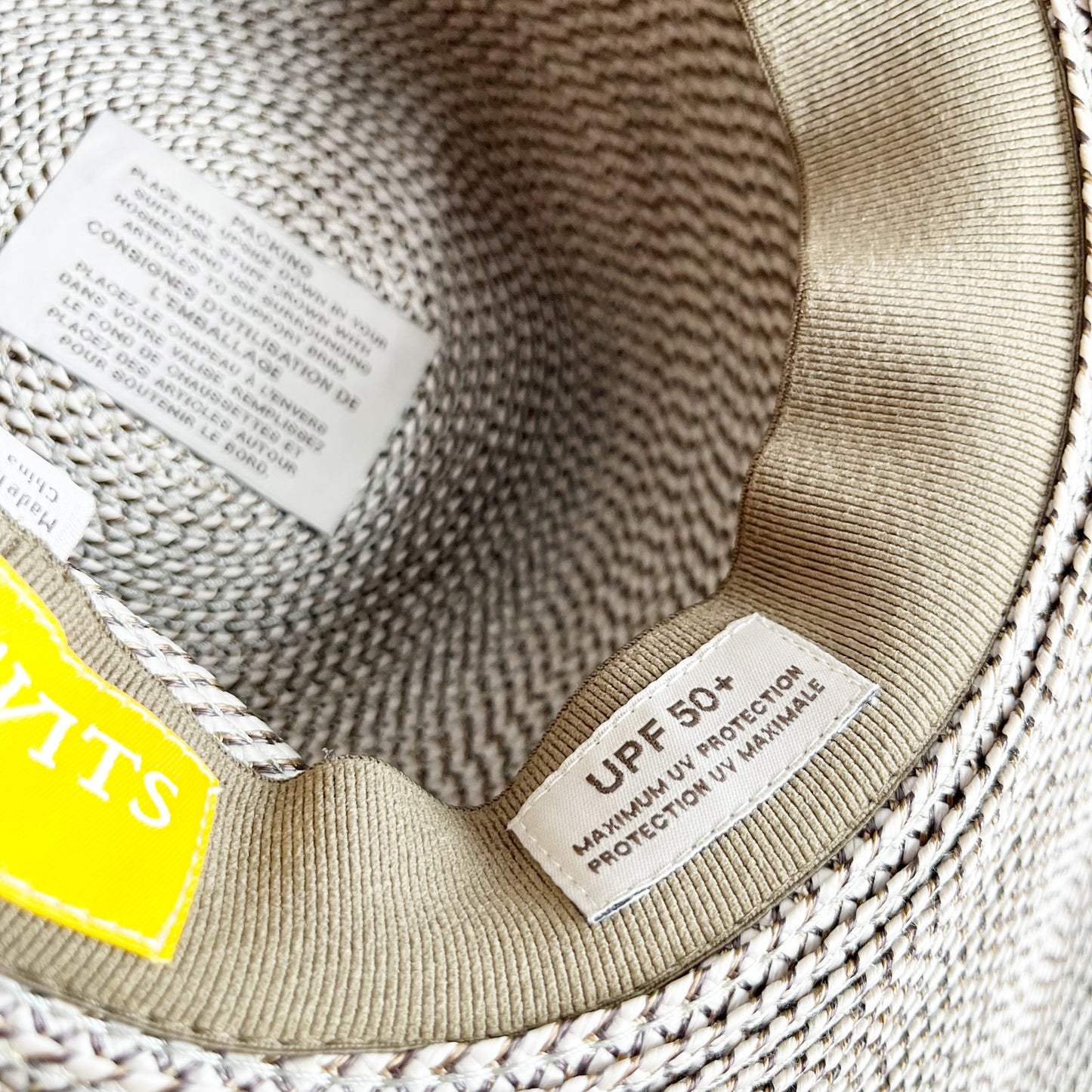 Eric Javits Full Coverage Hampton Squishee Packable Beach Sun Hat Bark