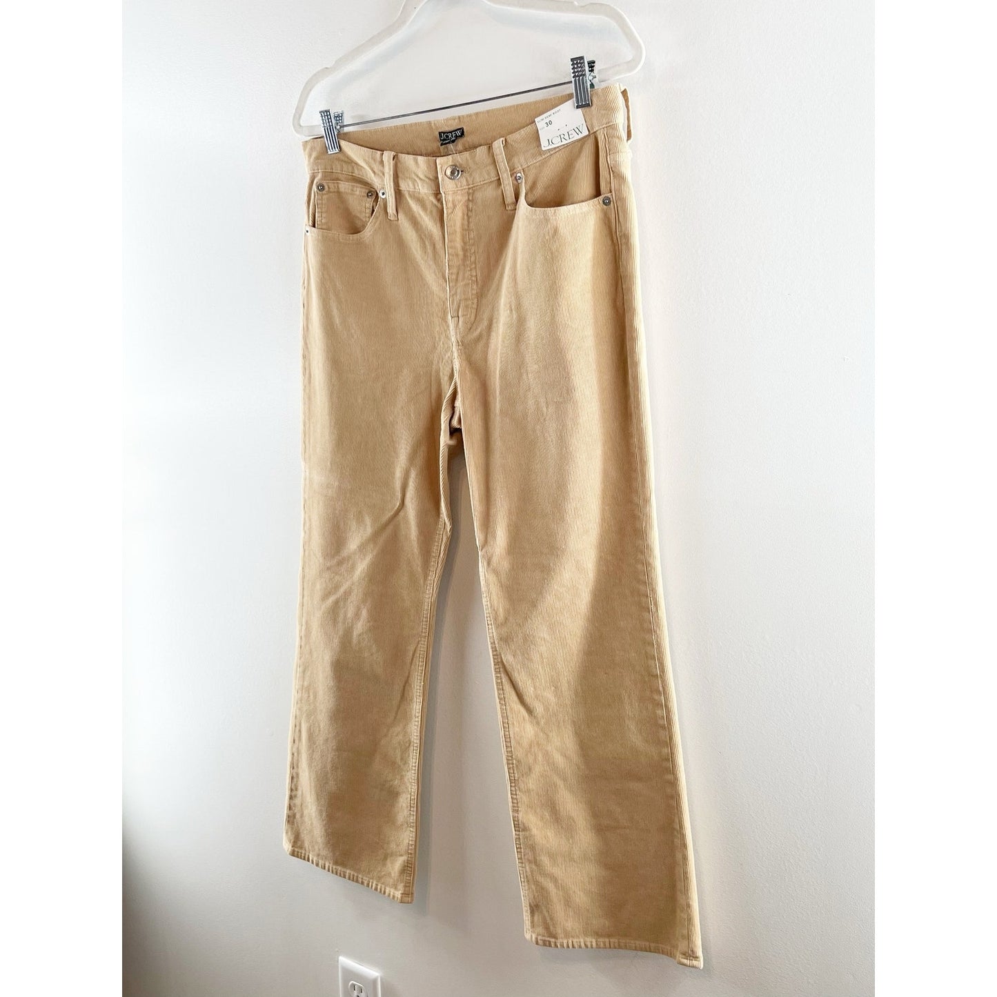 J. Crew Slim Demi Boot Cut Pants Corduroy Tan Khaki 30 / 10