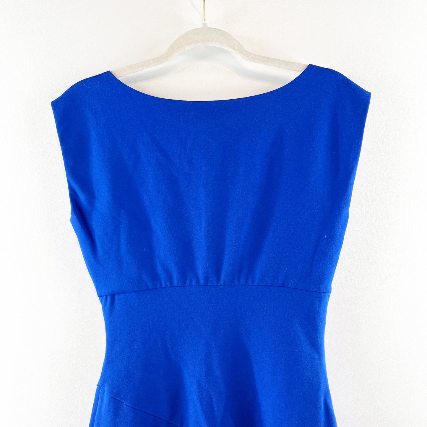 Diane Von Furstenberg Bevin Cap Sleeve Ruched Mini Shift Dress Royal Blue 4