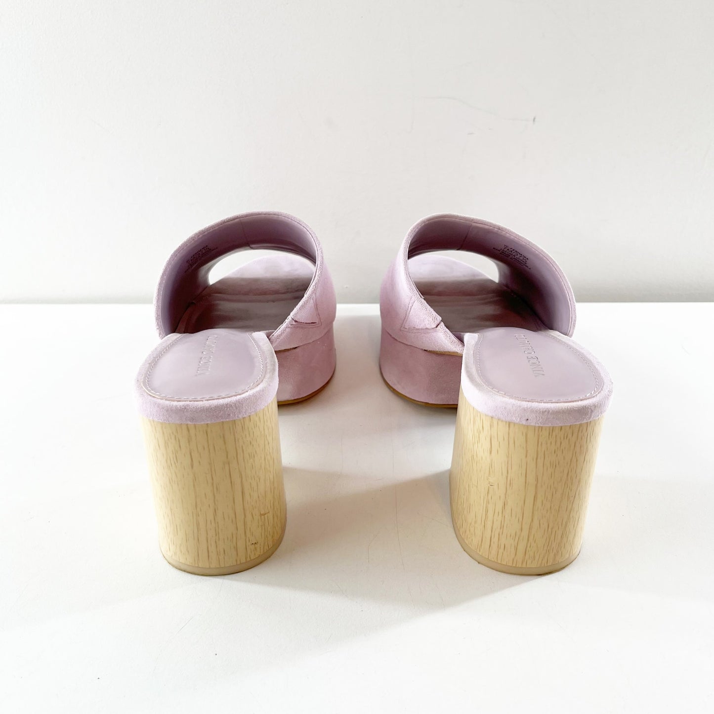 Vince Camuto Feshania Platform Mule Slide Block Heel Sandals Lavender Haze 7