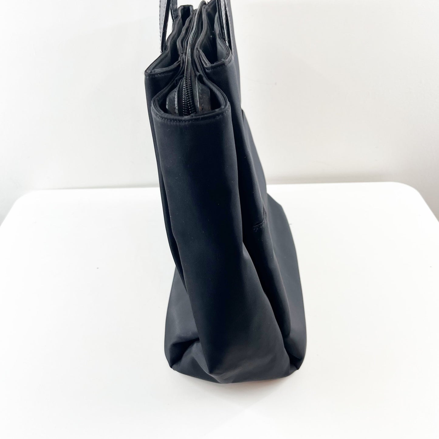 Beis The Commuter Tate Leather Nylon Bag Black