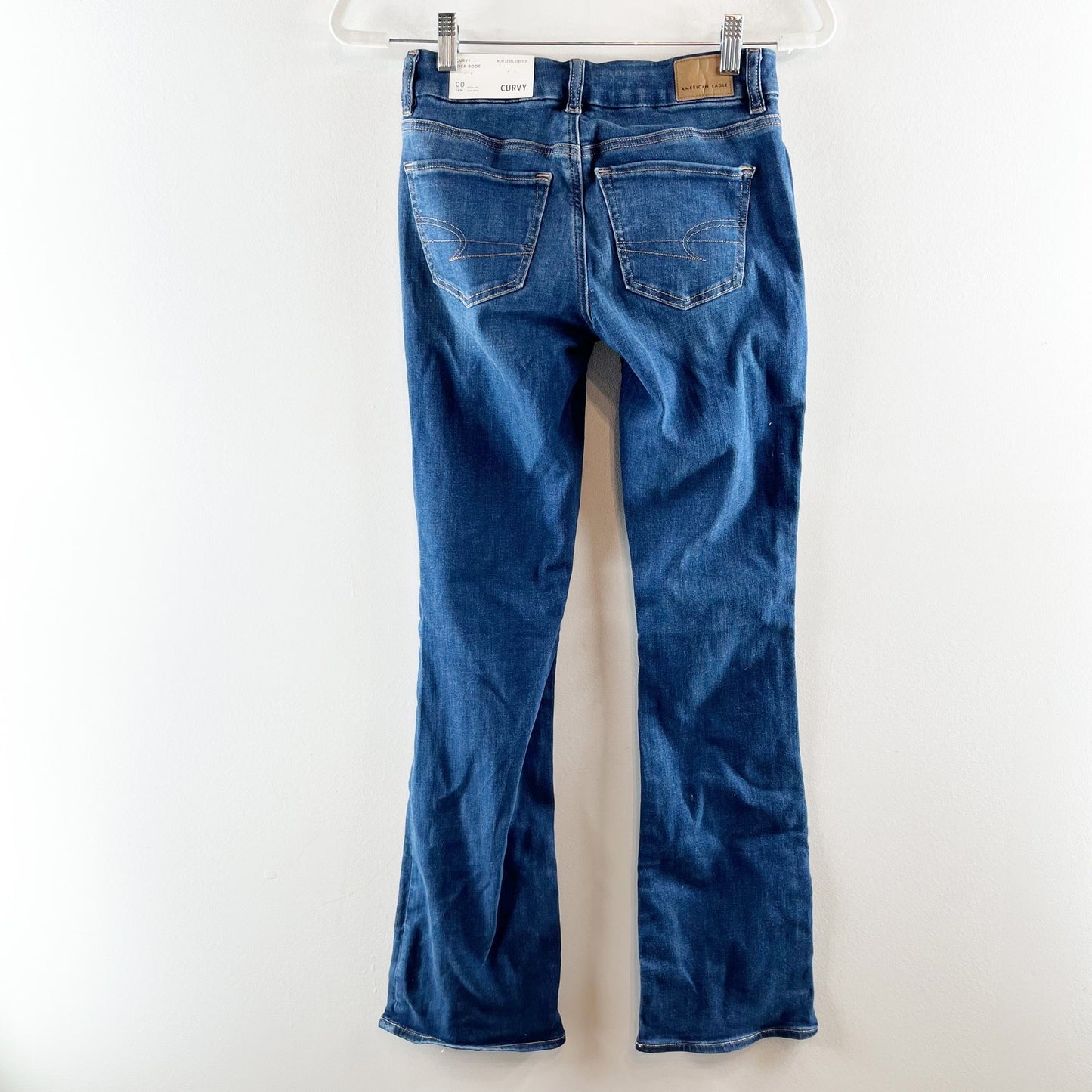 American Eagle Curvy Kick Boot Cut Jeans Blue 00