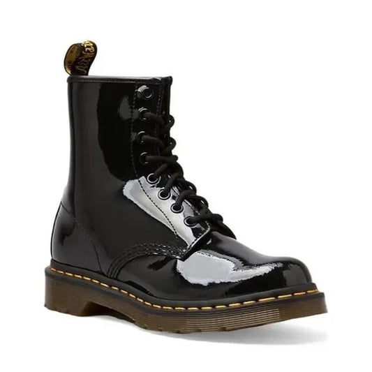 Dr. Martens 1460 Patent Leather Lace Up Combat Boots Black 7